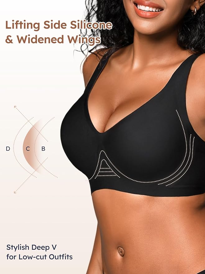 SEAMLESS DEEP V PUSH-UP WIRELESS BRA