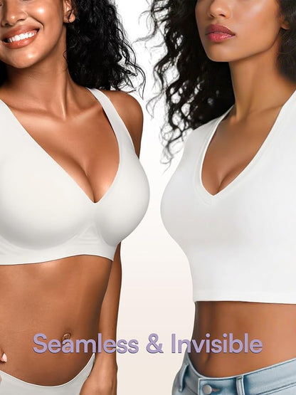 SEAMLESS DEEP V PUSH-UP WIRELESS BRA