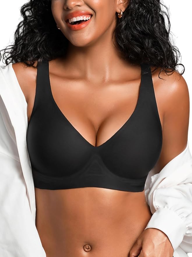 SEAMLESS DEEP V PUSH-UP WIRELESS BRA