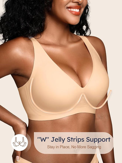 SEAMLESS DEEP V PUSH-UP WIRELESS BRA